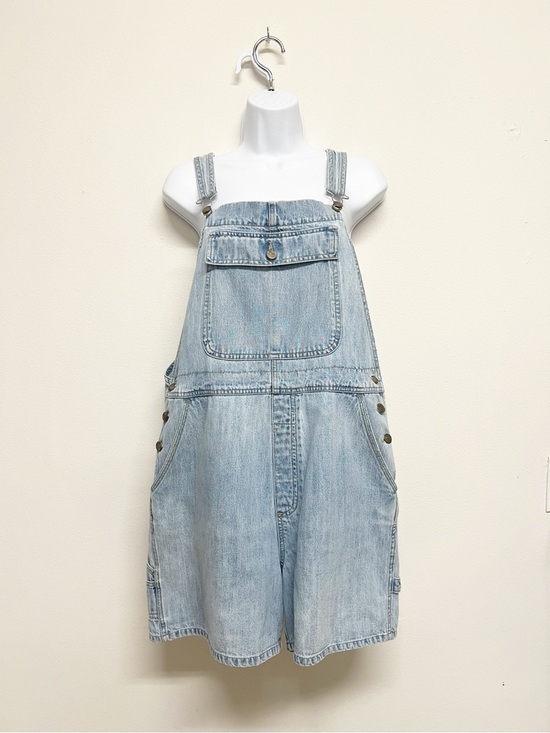 Honors Denim - Honors Womens Vintage 90s Y2K Light Wash Denim Carpenter Utility Short Overalls